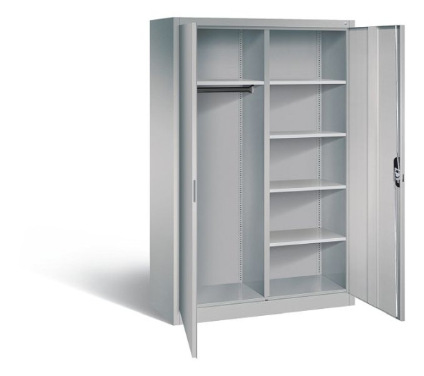 C+P Akten-/Garderobenschrank Acurado, H1950xB1200xT500mm, Farbe: Weißaluminium, Muldengriff, 9480-30 S10042