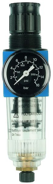 ewo Filterdruckregler, airvision, Handablassventil, 16 bar, G 1/4, 0,5-10 bar /680, 443.223