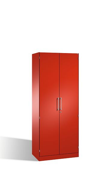 C+P Flügeltürenschrank Asisto, H1980xB800xT435mm, Farbe: feuerrot, Bügelgriff, 5 OH, 141003-000 S10165
