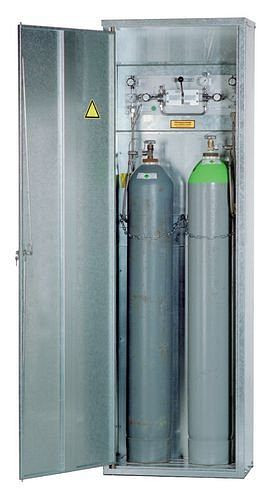 DENIOS Druckgasflaschenschrank DGF 2 für 2 Druckgasflaschen à 50 Liter, einwandig, 116-950