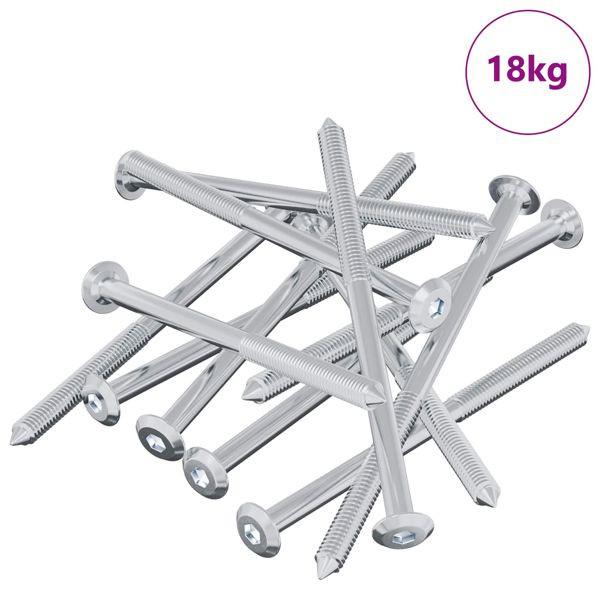 vidaXL Schraube 1000-teilig Silber M6 x 100 mm Stahl, 864420