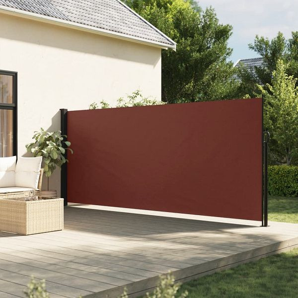 vidaXL Seitenmarkise Ausziehbar Braun 180x500 cm, 4004449