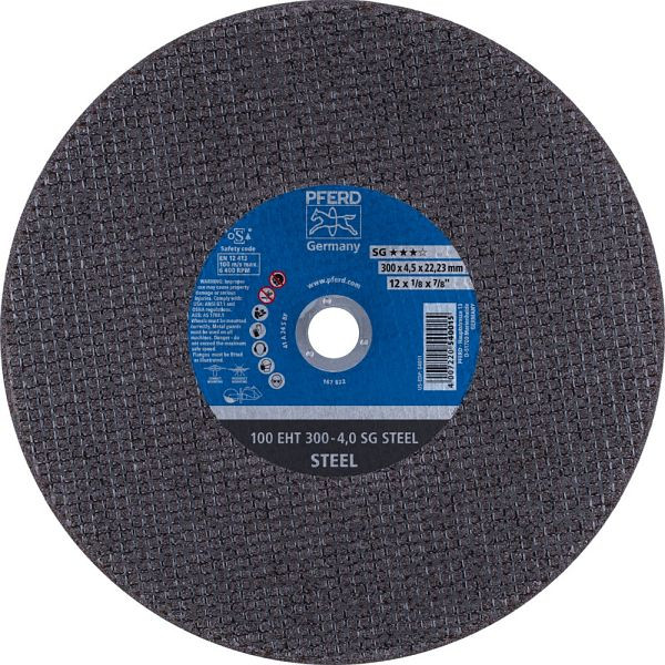 Pferd Trennscheibe 100 EHT 300-4,0 SG STEEL/22,23, VE: 20 Stück, 61329122