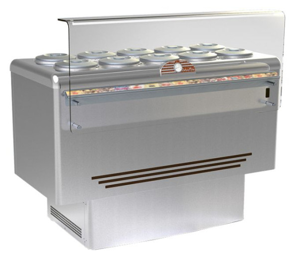 NordCap Speiseeisvitrine DOLCE VITA 10-LX, steckerfertig, statische Kühlung, zusätzlicher Umluftventilator, 46543690300