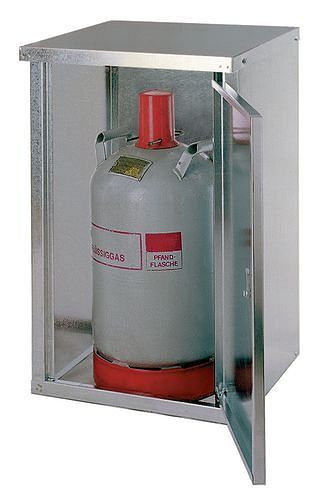 DENIOS Flüssiggasflaschenschrank ST 10, für 1 x 11kg Flasche, geschlossene Wand + 1-flügelige Tür, 116960