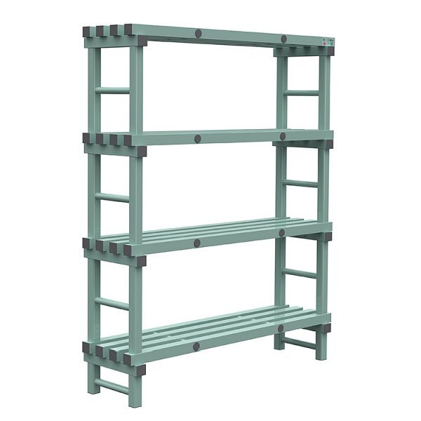 REA Euro-Regal 1400x400x1750mm, 4 Ständer mit 450mm Abstand, 308.142
