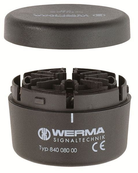 WERMA Anschlusselement Rohrmontage 12-230VAC/DC BK- schwarz, 840.080.00