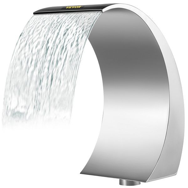 VEVOR Pool-Wasserfallbrunnen, Edelstahlbrunnen, 20 cm x 40 cm, für Pool, Garten, Außenbereich, PQSBJPJSM30X60CM1V0
