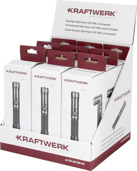 Kraftwerk Display mit 9x LED Taschenlampe High Power, 701.001.009-D9