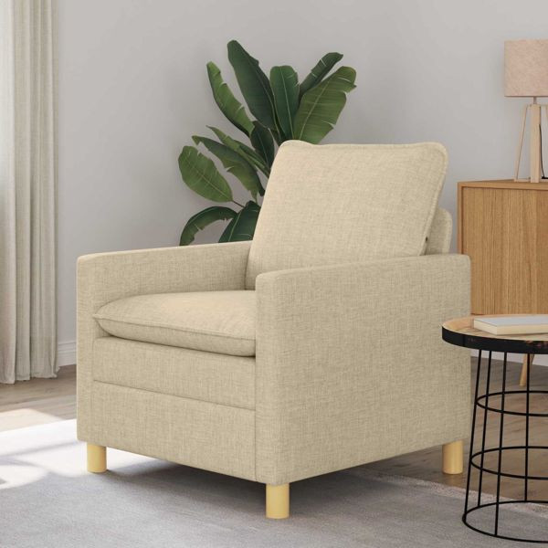 vidaXL Sofa Creme 76 x 81 x 87,5 cm Stoff, 42028753