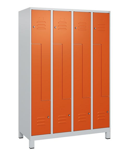 C+P Z-Spind Classic PLUS, Füße, 8 Abteile, 1800x1200x500mm, 7035/2004, Zylinderschlösser, 0800137-408 S10031