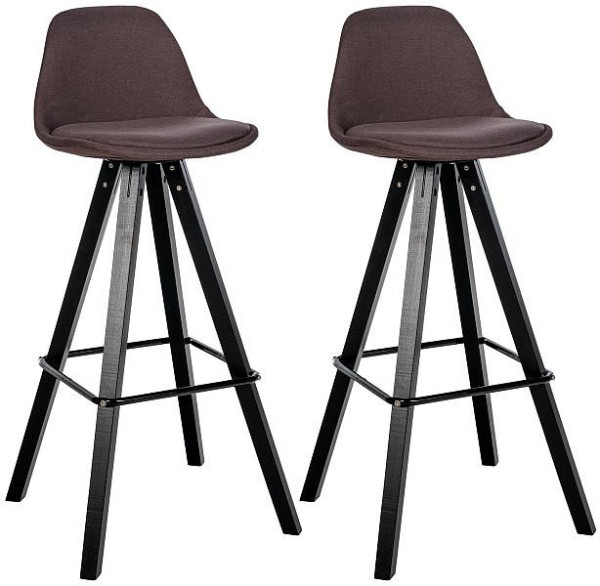 CLP Barhocker Corbin Stoff Square, braun, VE: 2 Stück, 327251