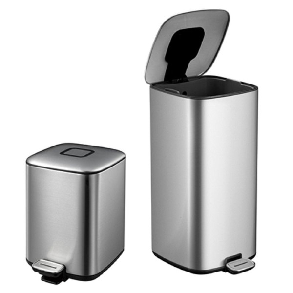 Stein HGS Abfallbehälter -Regent- EKO, aus Edelstahl, 12 Liter / 403 x 328 x 240 mm, 37790