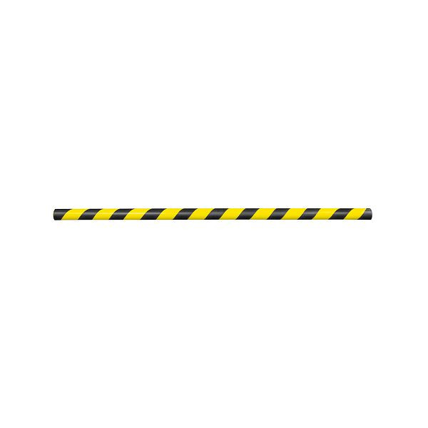 ADB Schutzstreifen/Kantenschutz gelb / schwarz aus Polyurethanschaum, 100 x 4 x 3,2cm, rund, 99111