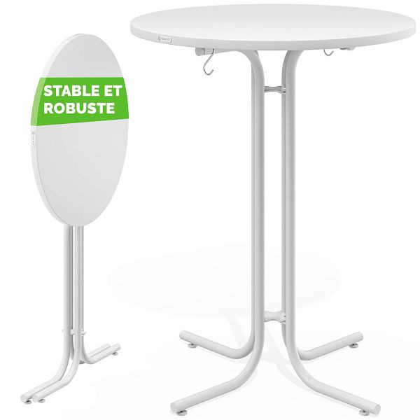 casaria Stehtisch Weiß 110x70cm klappbar, 109653, 4251779130726