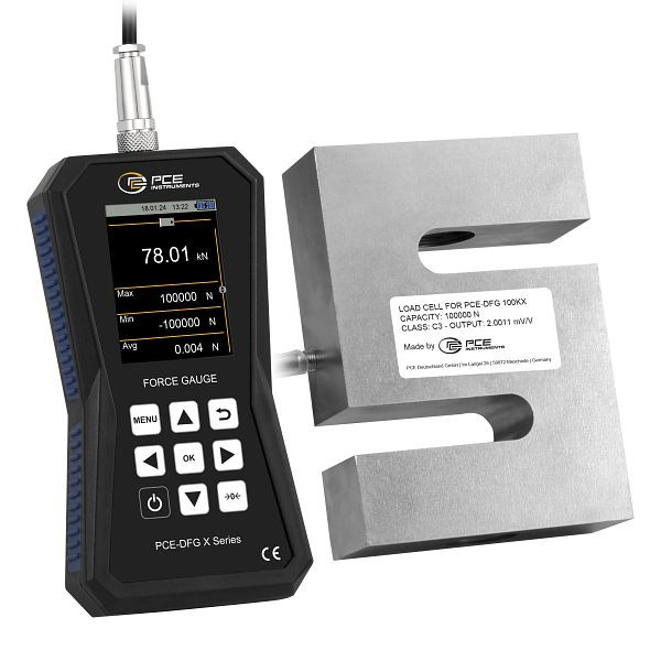 PCE Instruments Kraftmessgerät, Messbereich 0 bis 100 kN, PCE-DFG 100K X
