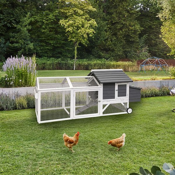 HOME DELUXE Hühnerstall aus Holz FERA, 224 x 107 cm, 72001