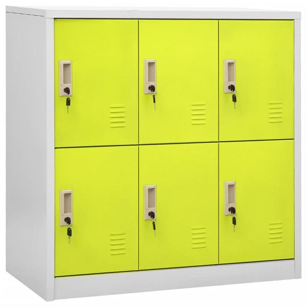 vidaXL Schließfachschrank Hellgrau und Grün 90x45x92,5 cm Stahl, 336439