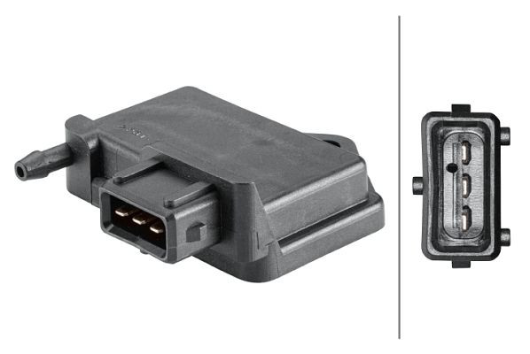 HELLA Sensor, Ladedruck, 3-polig, geschraubt, 6PP 358 152-181