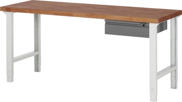 RAU Werkbank höhenverstellbar 7001I1, B2000xT700xH790-1140mm, 1xSchublade-TA, 03-7001I1-207BR4H-Z.942