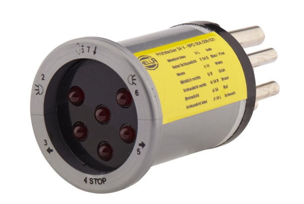 HELLA Prüfgerät, Anhängersteckdose, 24V, Wendelverbindungsleitungen, 8PD 004 508-021