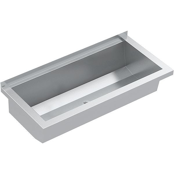 KWC Waschrinne, PLANOX, Edelstahl, Wandmontage, 800x210x382 mm, ohne Armaturenbank, 2030043778