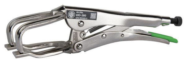 KUKKO Schweißer-Gripzange mit Spannbereich bis 60 mm, 280 mm Gesamtlänge, 695-280