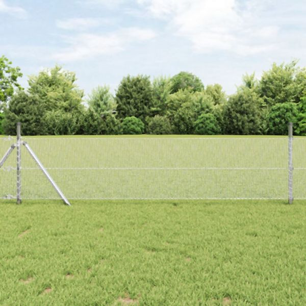 vidaXL Sechseckzaun 0,8x50 m Verzinkter Stahl, 42005713