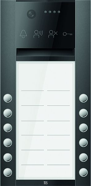 TCS Türkontrollsystem PES PRO Video Außenstation 12T 2 Spalten AP RAL7016 anthrazitgrau, AVA620212-0017