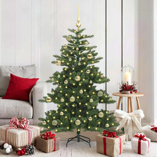 vidaXL Künstlicher klappbarer Weihnachtsbaum mit 150 LEDs 150 cm PVC, 3397657
