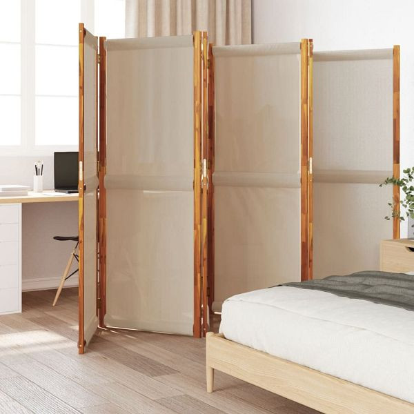 vidaXL 6-teilig Paravent Taupe 420x180 cm, 4003366, 8721012464339