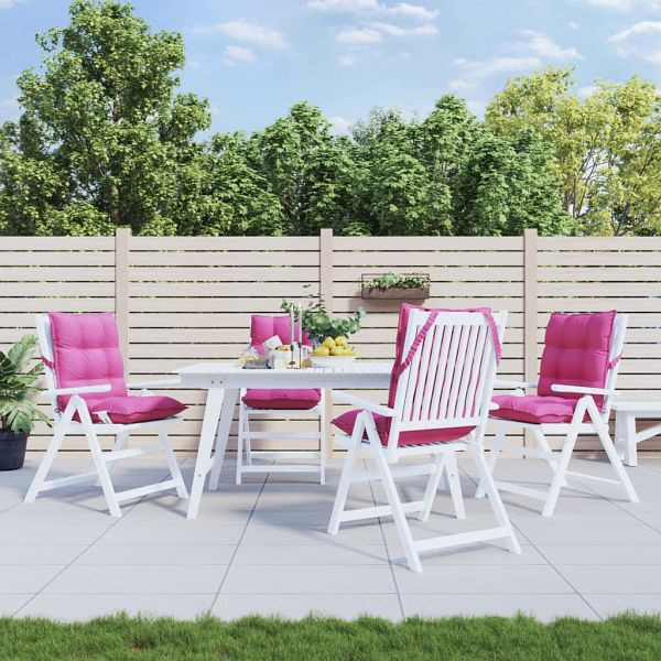 vidaXL Niedriglehner-Auflagen 4 Stück Rosa Oxford-Gewebe, 377732