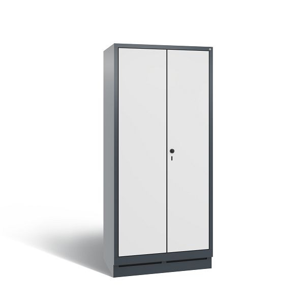 C+P Putzmittel-Spind Evolo, 2 Abteile, H1800xB810xT500 mm, Anthrazit/HPL Weiß, 48120-02 S10259