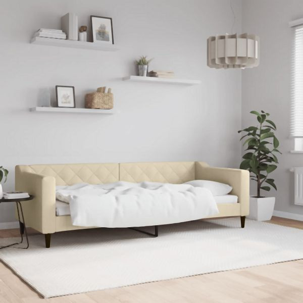 vidaXL Tagesbett Creme 80x200 cm Stoff, 2-in-1, Sofa und Bett, 354160