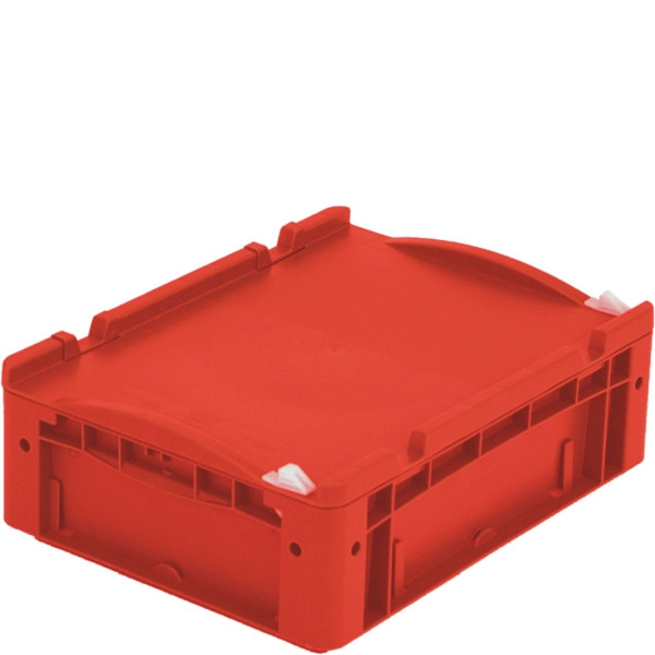 BITO Eurostapelbehälter XL Deckel/Kufe /XL 43121ASDV 400x300x120 rot, Auflagedeckel Verschluß, C0292-0109