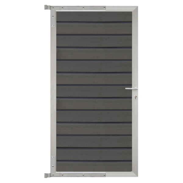 T&J WOLLBACH-Serie-Tor-Komplettset, 90 x 175 cm, Grau/Silber, 44173