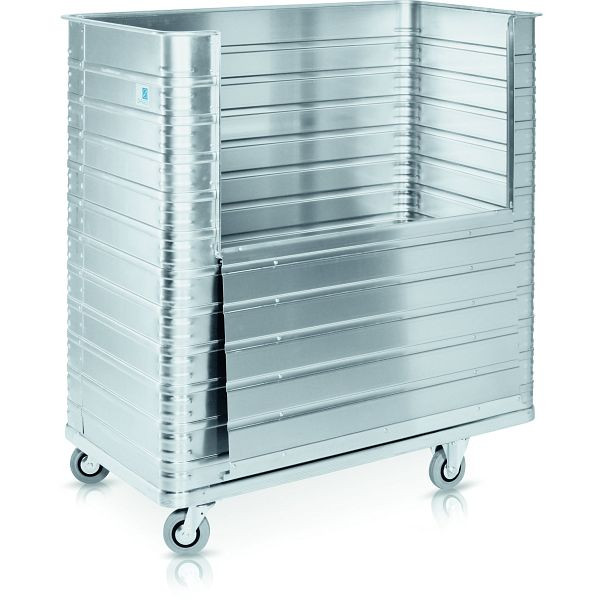 ZARGES Transportwagen W 171 mit Klappwand und Sicken; 1050l; 1250x700x1200mm, 40674