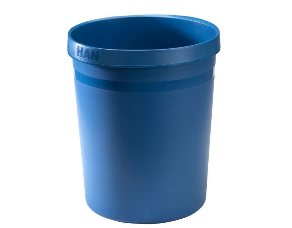 HAN Papierkorb GRIP KARMA, 18 L, rund, Recyclingmaterial, öko-blau, 18198-16