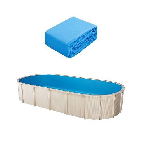 VEVOR Ovale Poolfolie 500x300x120 cm, Ersatz-Innenhülle aus Standard-Vinyl, verschleißfest, für Aufstellpools 120 cm hoch, einfarbig, YCNCCSOVAL50IK4YFV0