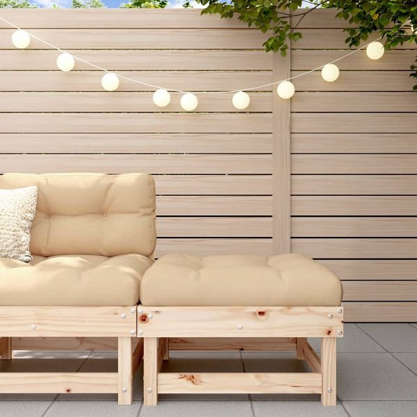 vidaXL Gartenhocker mit Kissen Massivholz Kiefer, 825436