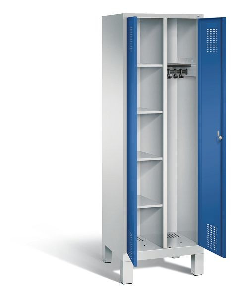 C+P Putzmittel-Spind Evolo, H1850xB610xT500mm, Farbe: Lichtgrau / Enzianblau, 48060-20 S10061