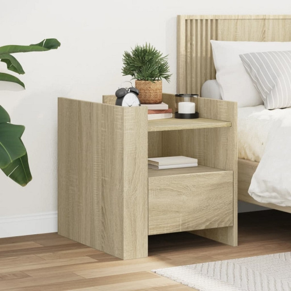 vidaXL Nachttisch Sonoma-Eiche 45x50x50 cm Holzwerkstoff, 848278