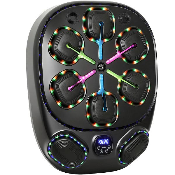 SPORTNOW Music Boxing Machine, elektronische LED Boxmaschine mit Doppel Schlagzonen Bluetooth, A91-427V00BK