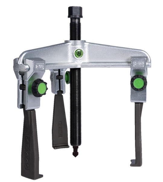KUKKO 3-armiger Universal-Abzieher mit schmalen, schnellverstellbaren Abzugshaken, bis 200 mm Spannweite, 150 mm Spanntiefe, 30-20xS