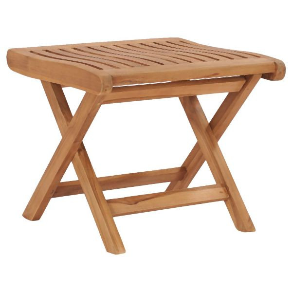 vidaXL Klappbarer Fußhocker 46,5×49×41,5 cm Massivholz Teak, 48981