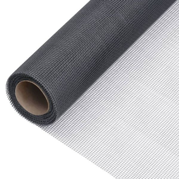 vidaXL Fliegengitter Fiberglas 80x500 cm Grau, Material: Fiberglas, 150868