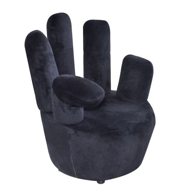 vidaXL Sessel in Handform Schwarz Samt, witziger Stil, 241730