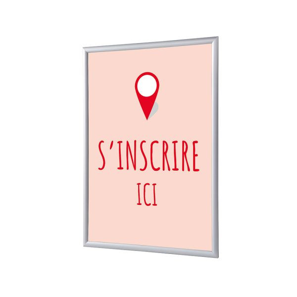 Showdown Displays Klapprahmen A1 Komplettset Hier Anmelden Rot Französisch, KRA1G25LPPI586