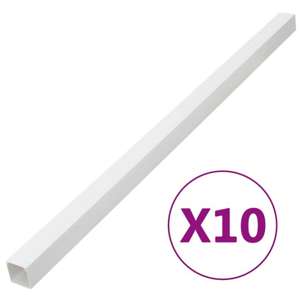 vidaXL Installationsrohre 40x40 mm 10 m PVC, Weiß, 155917