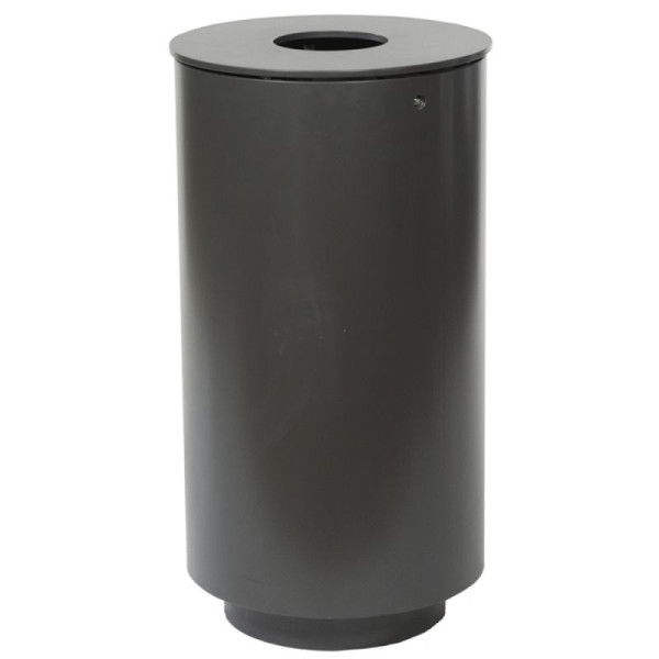 Stein HGS Stand-Abfallbehälter -State Iowa-, mit Ascher, RAL 9016 verkehrsweiß, 25648-3